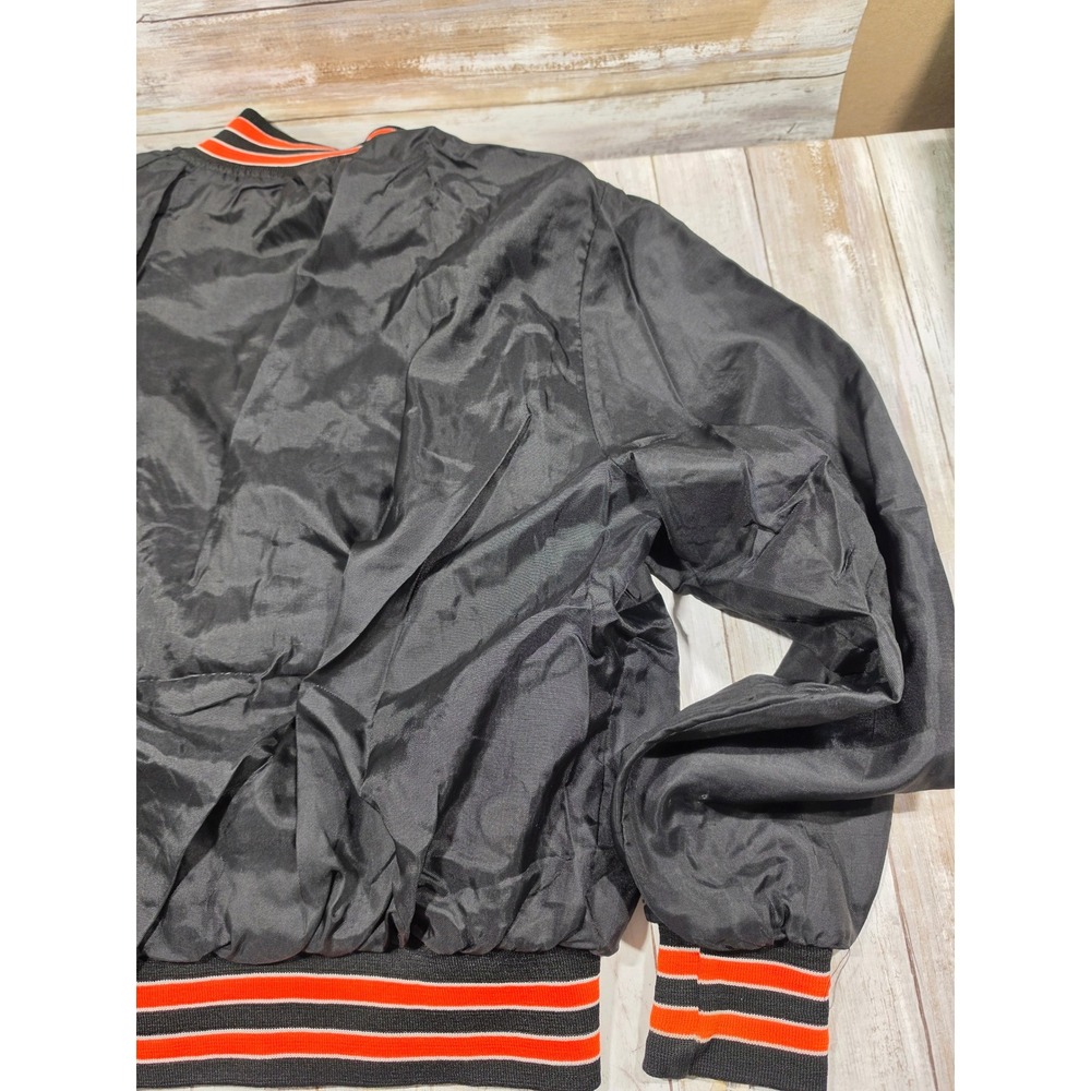 Vintage Holloway SF Giants Bomber Jacket Mens Large Black Nylon Snap Varsity USA - Picture 8 of 16